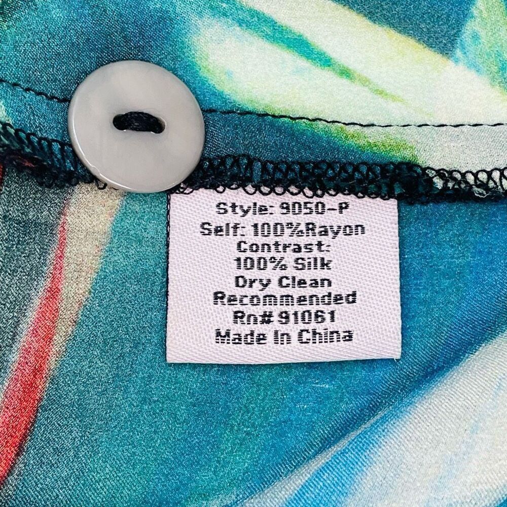 Johnny Was x Biya Silk Blend Oversize Button Up Shirt Tunic Dress Cover-up Size - Picture 9 of 11